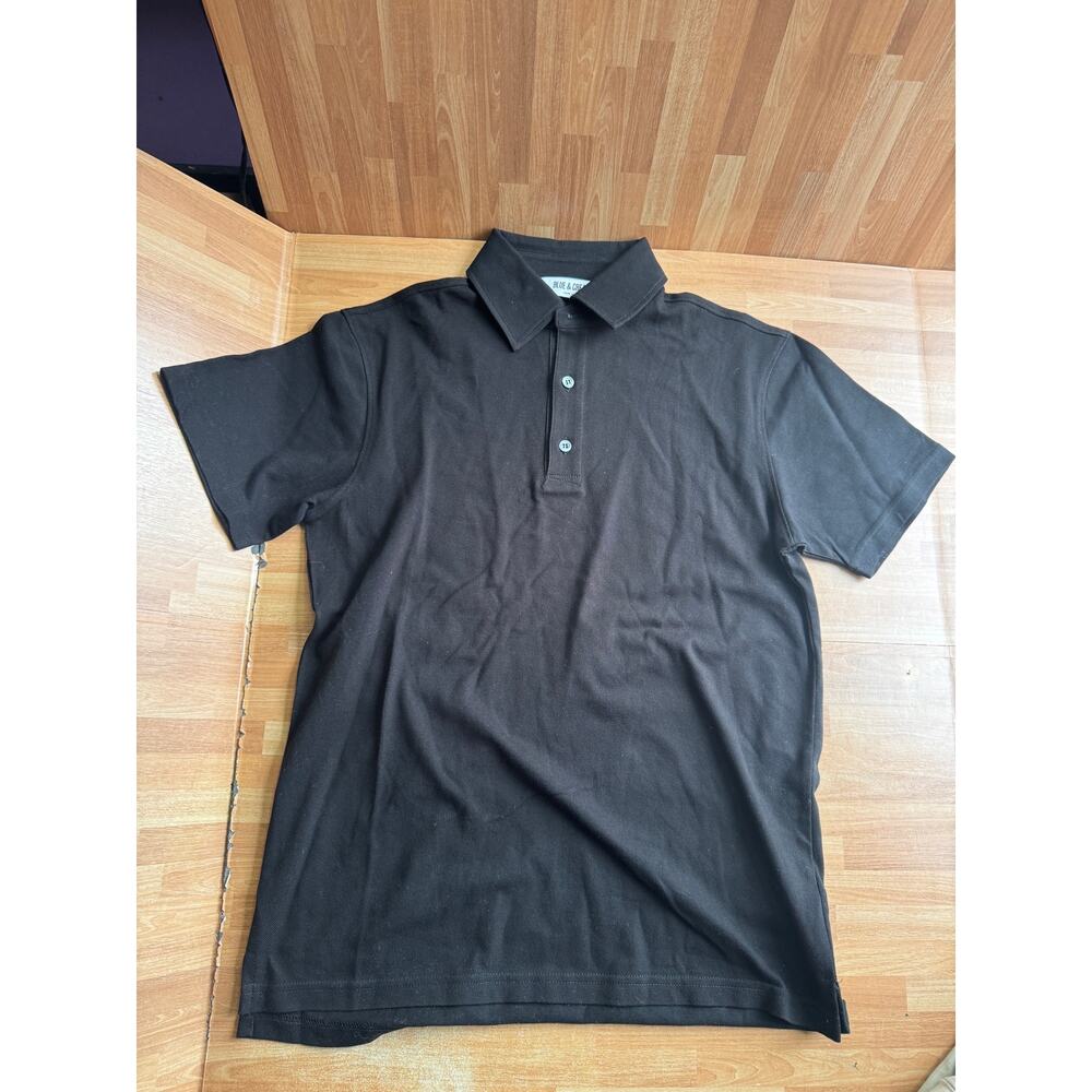 Blue & Cream brand short-sleeve polo shirt , black, XS